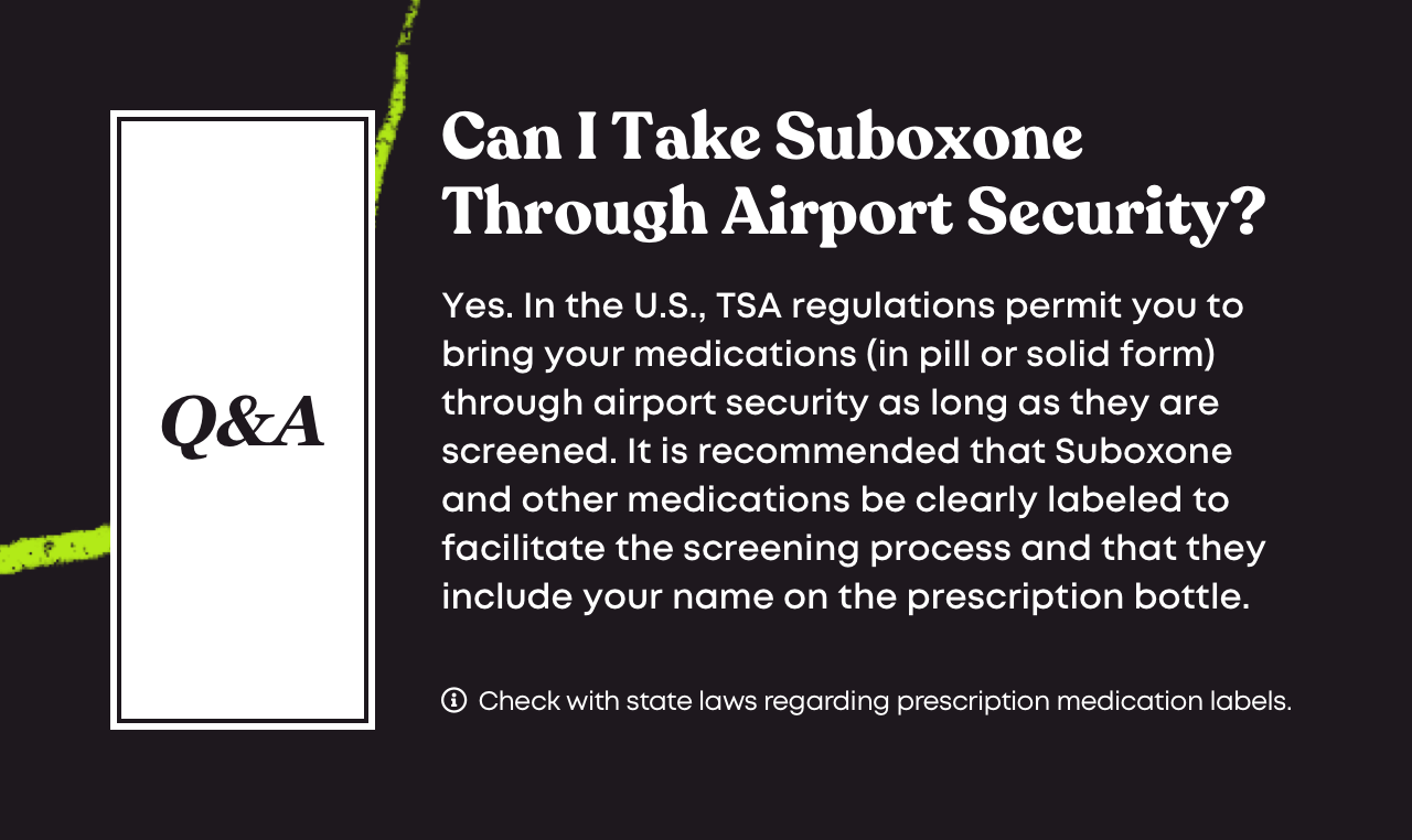 Can I Take Suboxone Through Airport Security? Bicycle Health